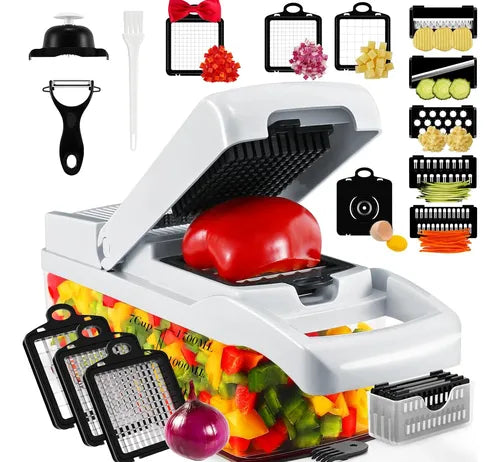 12 in 1 Multifunctional Vegetable Cutter Food Chopper Potato Slicer Carrot Grater Onion Shredder Salad Cutter Kitchen Gadgets