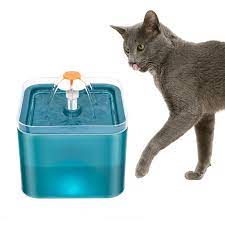 2L Cat Water Fountain 3 Water Modes Pet Fountain with LED Night Quiet Pump with 2 Cotton Filter for Cats and small Dogs